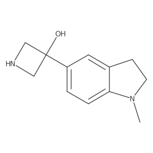 3-(1-methyl-2,3-dihydro-1H-indol-5-yl)azetidin-3-ol结构式