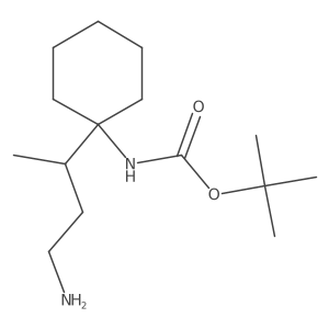 tert-butyl N-[1-(4-aminobutan-2-yl)cyclohexyl]carbamate结构式