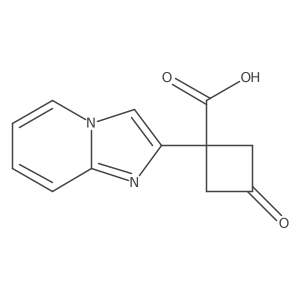 1-{Imidazo[1,2-a]pyridin-2-yl}-3-oxocyclobutane-1-carboxylic acid结构式
