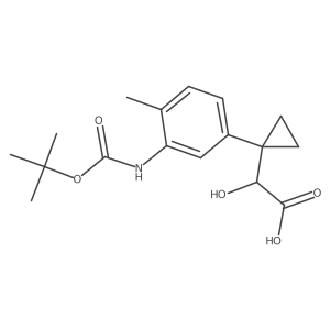 2-[1-(3-{[(Tert-butoxy)carbonyl]amino}-4-methylphenyl)cyclopropyl]-2-hydroxyacetic acid结构式