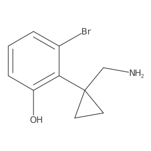 2-[1-(Aminomethyl)cyclopropyl]-3-bromophenol结构式