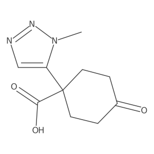 1-(1-methyl-1H-1,2,3-triazol-5-yl)-4-oxocyclohexane-1-carboxylic acid Structure