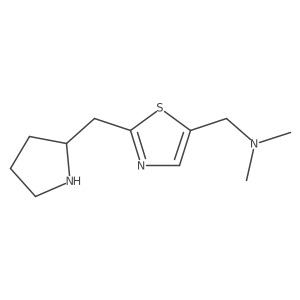 Dimethyl({2-[(pyrrolidin-2-yl)methyl]-1,3-thiazol-5-yl}methyl)amine结构式
