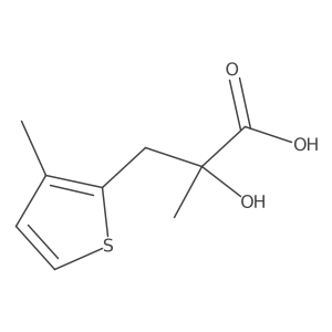 2-Hydroxy-2-methyl-3-(3-methylthiophen-2-yl)propanoic acid结构式