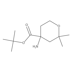 Tert-butyl 4-amino-2,2-dimethyloxane-4-carboxylate Structure