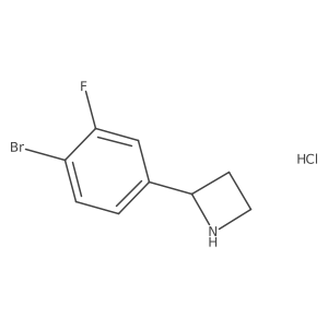 2-(4-Bromo-3-fluorophenyl)azetidine hydrochloride Structure