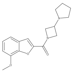 (7-Methoxybenzofuran-2-yl)(3-(pyrrolidin-1-yl)azetidin-1-yl)methanone Structure