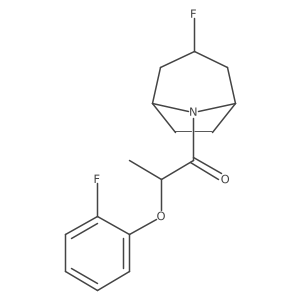 1-{3-Fluoro-8-azabicyclo[3.2.1]octan-8-yl}-2-(2-fluorophenoxy)propan-1-one结构式