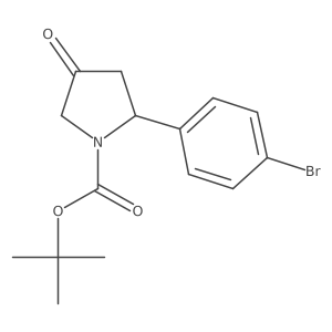 Tert-butyl 2-(4-bromophenyl)-4-oxopyrrolidine-1-carboxylate结构式