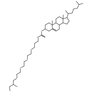 Cholesteryl N-(15,16-dihydroxy-4,7,10,13-tetraoxa-hexa-decyl)carbamate结构式