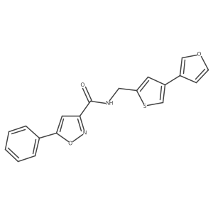 N-{[4-(furan-3-yl)thiophen-2-yl]methyl}-5-phenyl-1,2-oxazole-3-carboxamide结构式
