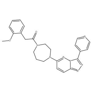 2-(2-Methoxyphenyl)-1-{4-[3-(pyridin-4-yl)-[1,2,4]triazolo[4,3-b]pyridazin-6-yl]-1,4-diazepan-1-yl}ethan-1-one结构式