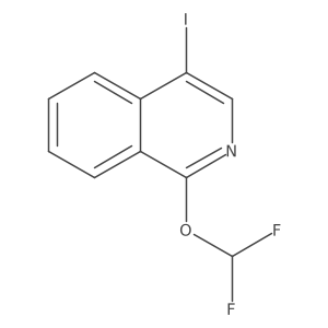 1-(Difluoromethoxy)-4-iodoisoquinoline结构式