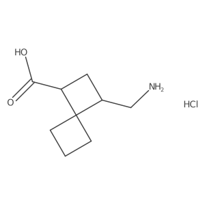 1-(Aminomethyl)spiro[3.3]heptane-3-carboxylic acid;hydrochloride结构式