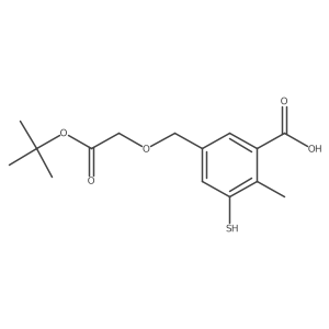 5-{[2-(Tert-butoxy)-2-oxoethoxy]methyl}-2-methyl-3-sulfanylbenzoic acid Structure
