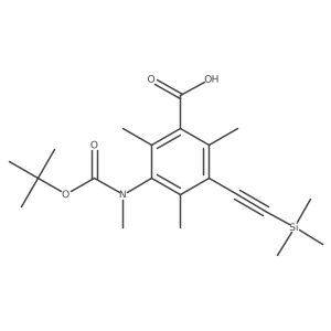 3-{[(Tert-butoxy)carbonyl](methyl)amino}-2,4,6-trimethyl-5-[2-(trimethylsilyl)ethynyl]benzoic acid Structure