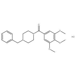(4-benzylpiperazin-1-yl)-(3,4,5-trimethoxyphenyl)methanone;hydrochloride Structure