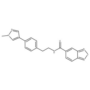 N-{2-[4-(1-methyl-1H-pyrazol-4-yl)phenyl]ethyl}-2,1,3-benzothiadiazole-5-carboxamide Structure