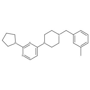 4-{4-[(3-Methylphenyl)methyl]piperazin-1-yl}-2-(pyrrolidin-1-yl)pyrimidine结构式