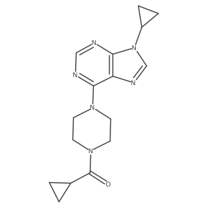 6-(4-cyclopropanecarbonylpiperazin-1-yl)-9-cyclopropyl-9H-purine Structure