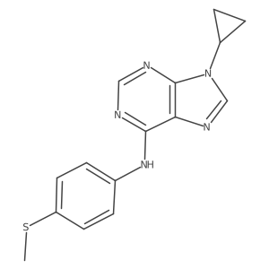 9-cyclopropyl-N-[4-(methylsulfanyl)phenyl]-9H-purin-6-amine结构式