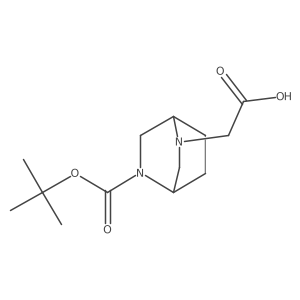 2-{5-[(Tert-butoxy)carbonyl]-2,5-diazabicyclo[2.2.2]octan-2-yl}acetic acid结构式