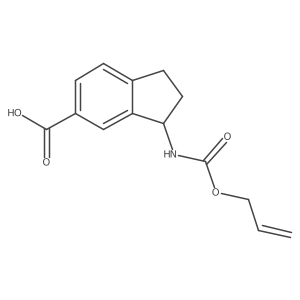 3-{[(prop-2-en-1-yloxy)carbonyl]amino}-2,3-dihydro-1H-indene-5-carboxylic acid结构式