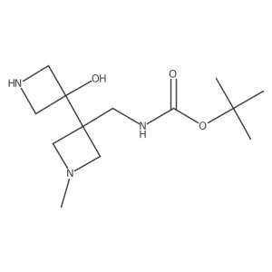 tert-butyl N-({3'-hydroxy-1-methyl-[3,3'-biazetidin]-3-yl}methyl)carbamate Structure