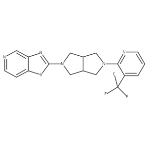 2-(5-{[1,3]Thiazolo[4,5-c]pyridin-2-yl}-octahydropyrrolo[3,4-c]pyrrol-2-yl)-3-(trifluoromethyl)pyridine结构式