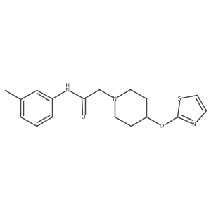 N-(3-methylphenyl)-2-[4-(1,3-thiazol-2-yloxy)piperidin-1-yl]acetamide Structure