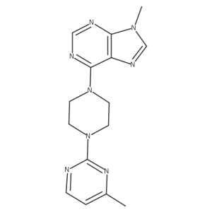 9-methyl-6-[4-(4-methylpyrimidin-2-yl)piperazin-1-yl]-9H-purine结构式