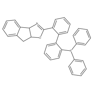 (3aR,8aS)-2-(2'-(Diphenylphosphanyl)-[1,1'-biphenyl]-2-yl)-3a,8a-dihydro-8H-indeno[1,2-d]oxazole Structure