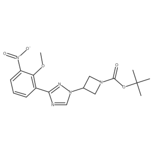 tert-butyl 3-(3-(2-methoxy-3-nitrophenyl)-1H-1,2,4-triazol-1-yl)azetidine-1-carboxylate Structure