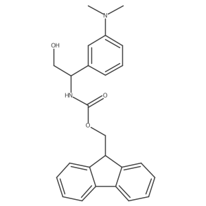 (9H-fluoren-9-yl)methyl N-[(1R)-1-[3-(dimethylamino)phenyl]-2-hydroxyethyl]carbamate结构式