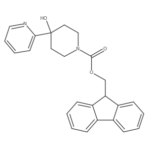 (9H-fluoren-9-yl)methyl 4-hydroxy-4-(pyridin-2-yl)piperidine-1-carboxylate结构式