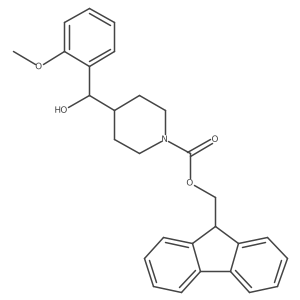 (9H-fluoren-9-yl)methyl 4-[hydroxy(2-methoxyphenyl)methyl]piperidine-1-carboxylate Structure