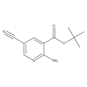 Tert-butyl 2-amino-5-cyanopyridine-3-carboxylate结构式
