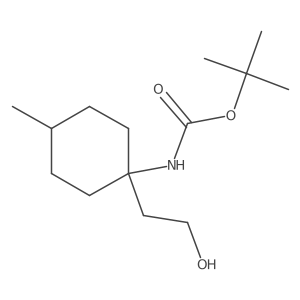 tert-butyl N-[1-(2-hydroxyethyl)-4-methylcyclohexyl]carbamate结构式