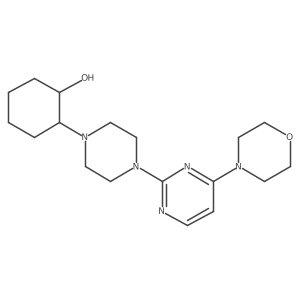 2-{4-[4-(Morpholin-4-yl)pyrimidin-2-yl]piperazin-1-yl}cyclohexan-1-ol结构式