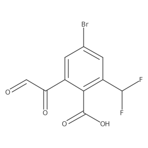 4-Bromo-2-(difluoromethyl)-6-(2-oxoacetyl)benzoic acid结构式