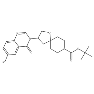 tert-butyl 3-(6-hydroxy-4-oxoquinazolin-3(4H)-yl)-1-oxa-8-azaspiro[4.5]decane-8-carboxylate结构式
