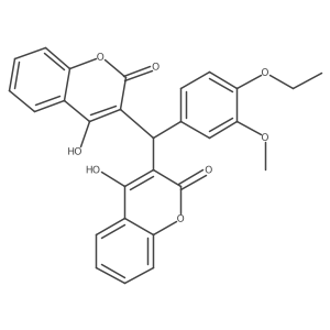 3-[(4-ethoxy-3-methoxyphenyl)(4-hydroxy-2-oxo-2H-chromen-3-yl)methyl]-4-hydroxy-2H-chromen-2-one Structure