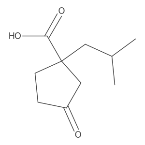 3-Oxo-1-isobutyl-cyclopentanecarboxylic acid结构式
