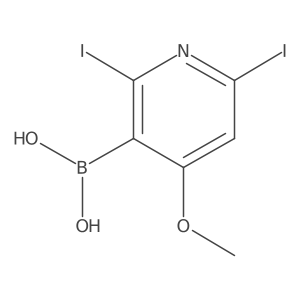 (2,6-Diiodo-4-methoxy-3-pyridinyl)-boronic acid Structure