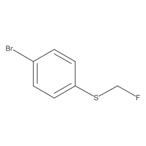 1-Bromo-4-[(fluoromethyl)sulfanyl]benzene结构式