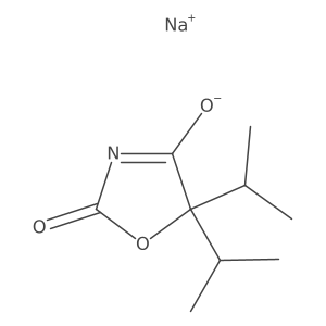 Sodium 2-oxo-5,5-di(propan-2-yl)-2,5-dihydro-1,3-oxazol-4-olate结构式