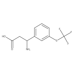 3-Amino-3-(3-((trifluoromethyl)thio)phenyl)propanoic acid Structure