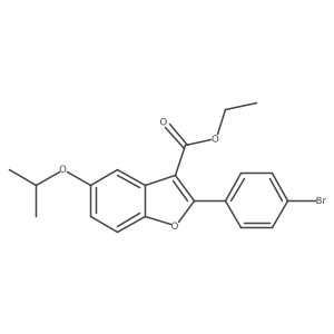 Ethyl 2-(4-bromophenyl)-5-isopropoxybenzofuran-3-carboxylate结构式