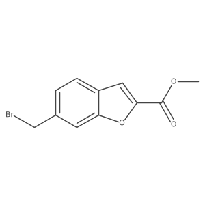 Methyl 6-(bromomethyl)-2-benzofurancarboxylate结构式