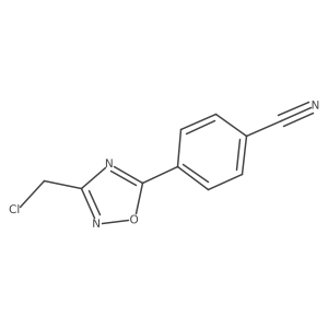 4-[3-(Chloromethyl)-1,2,4-oxadiazol-5-yl]benzonitrile Structure